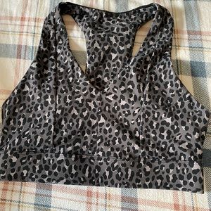 Leopard print sports bra